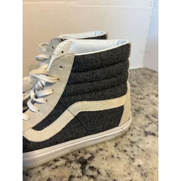 Vans SK8-Hi Black Gray Suede High Top Skate Sneakers Classic Streetwear - Picture 2 of 11